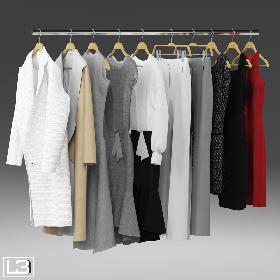 Clothes on Hangers 01